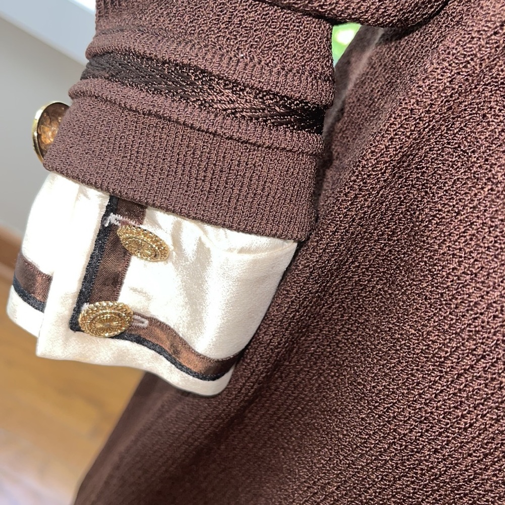 3 piece ST JOHN SUIT | Maggie Gray | Brown | SILK Blouse a treasure - Picture 6 of 13